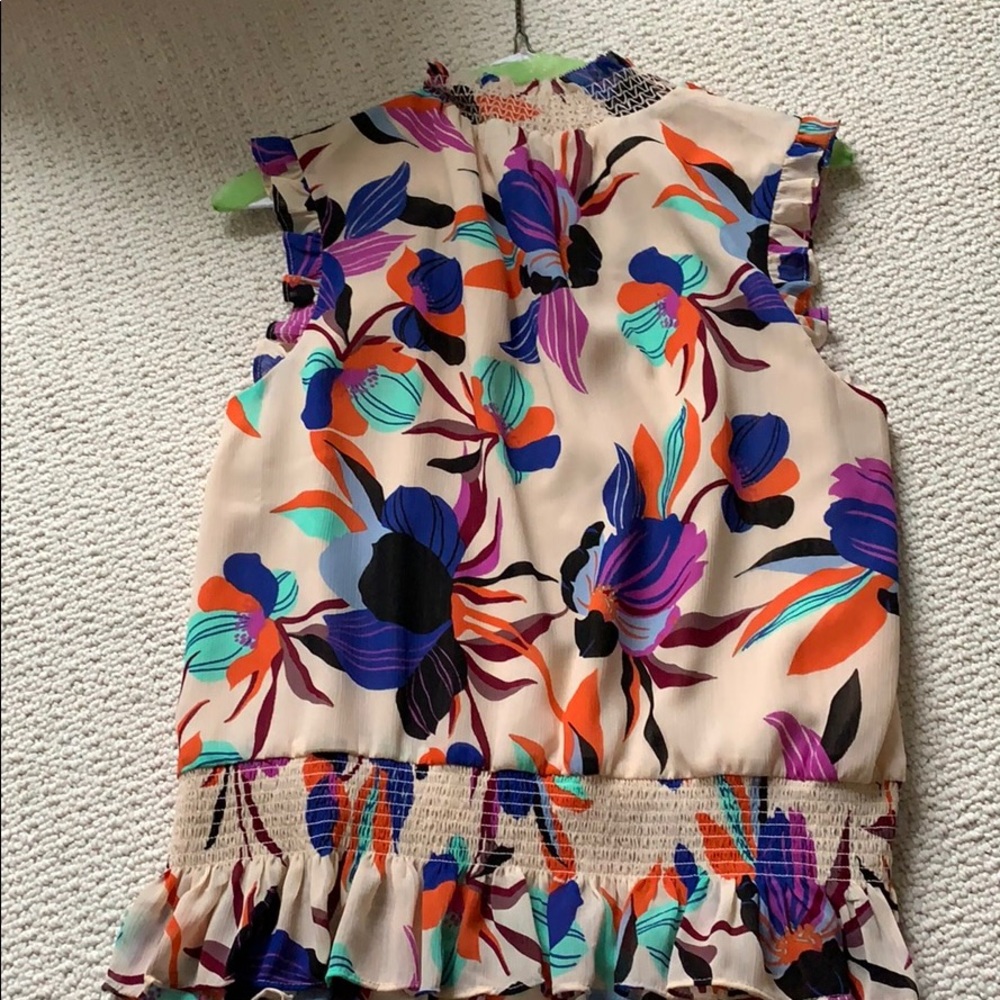 J Crew sleeveless tropical top